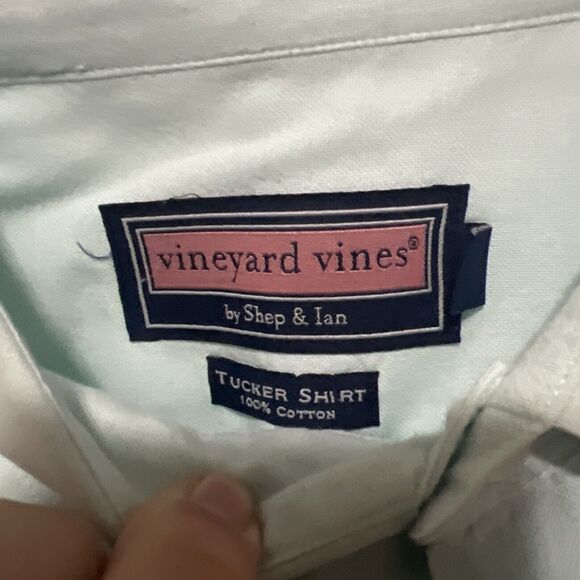 Vineyard Vines Slim Fit Tucker Shirt Mens XXL Long Sleeve Blue Button Down Shirt - Picture 3 of 5